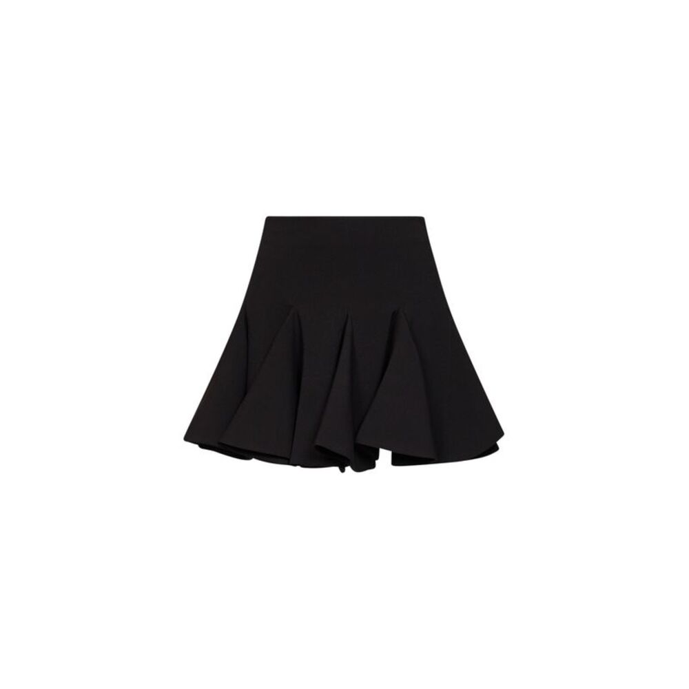 Des Phemmes Women Black Stretch Crêpe Flared Mini Skirt